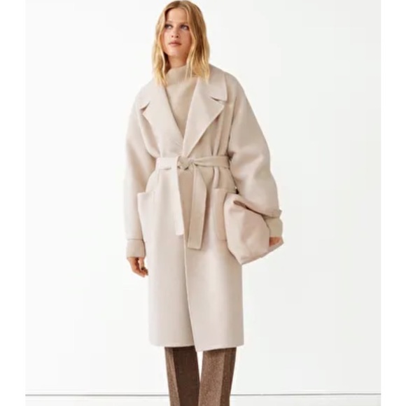 & Other Stories NWOT Oversized Belted Coat size M - Picture 3 of 15